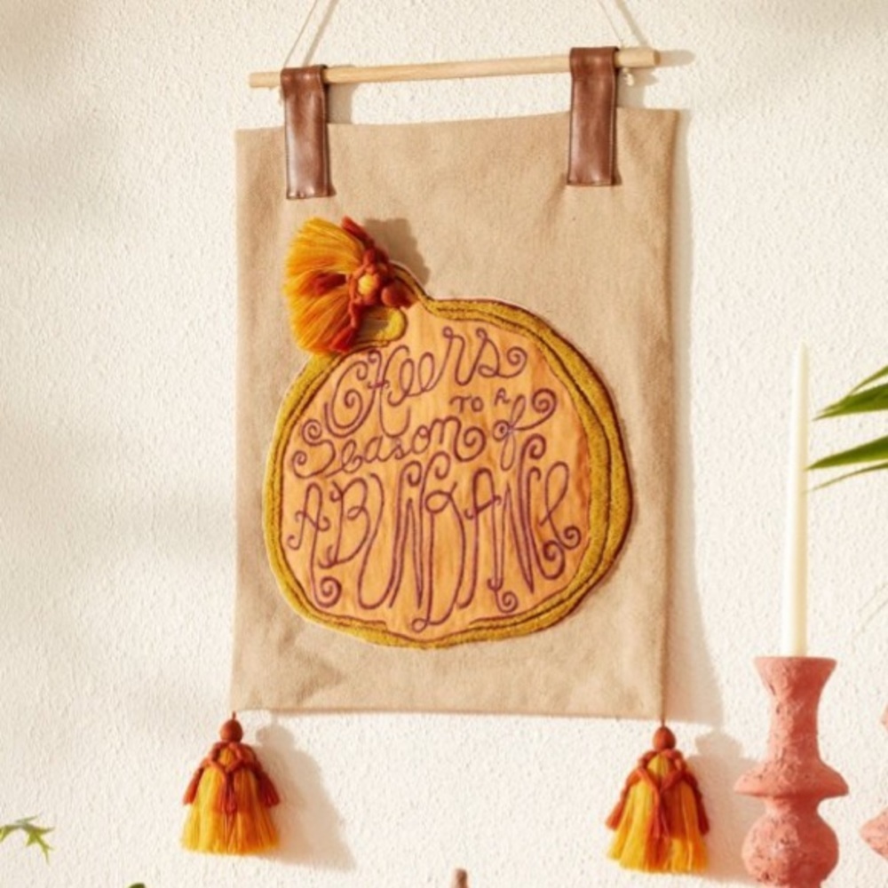 Opalhouse Designed With Jungalow Pumpkin Wall Hanging 16” x 20” Autumn New